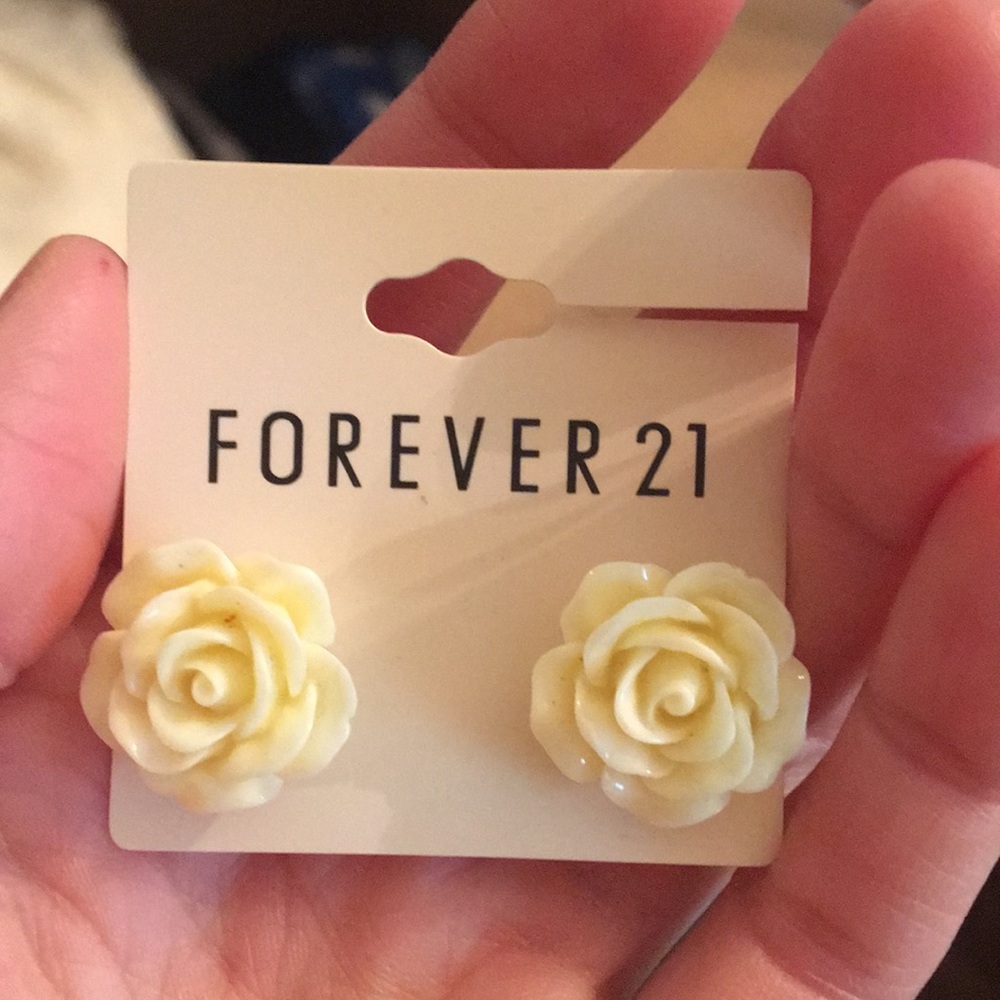 Forever21 rose earrings